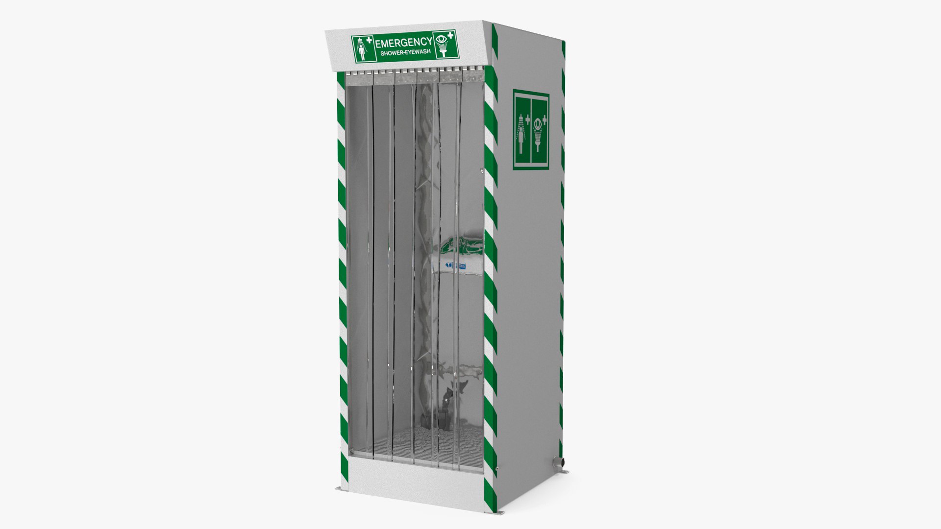 Emergency Shower Cabin 3D model preview
