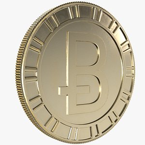 3D bitcoin pbr games model