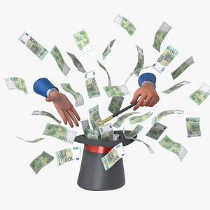 Euro 100 Magic Hat Money model