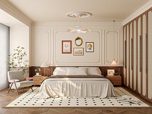 3D Cozy Bedroom Interior Scene model