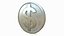 moeda de dólar de ouro e sinal
