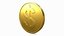 moeda de dólar de ouro e sinal