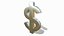 moeda de dólar de ouro e sinal