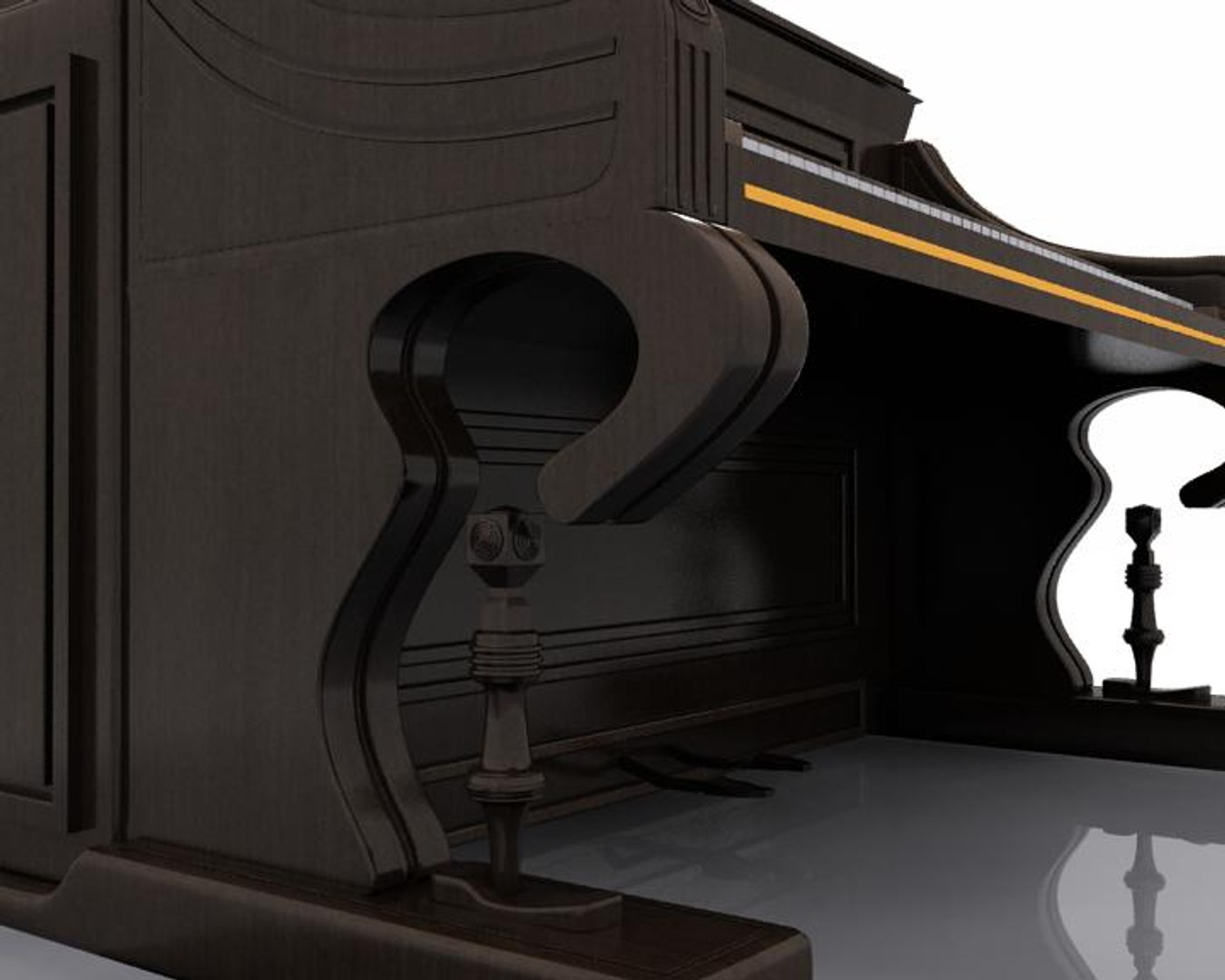 3d hight piano model