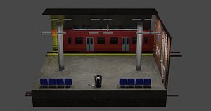 Subway isometric station 3D