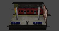 Subway isometric station