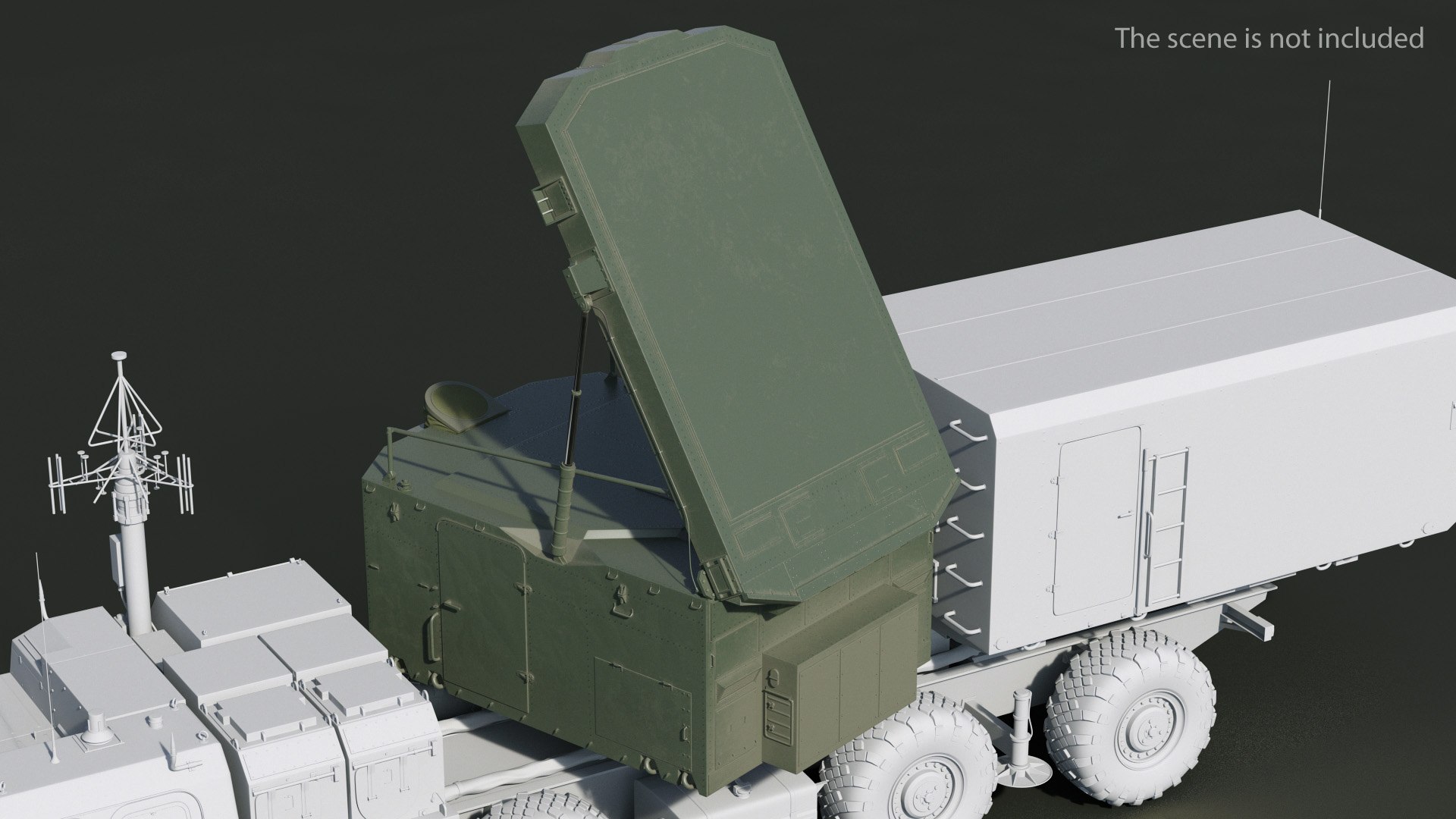 S300 Flap Lid B Missile Guidance Radar Rigged 3D model preview