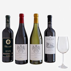 wine wineglass 3D model