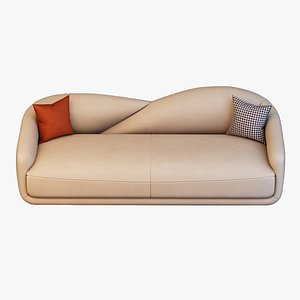 3D model Modern Fabric Sofa