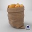 Open Storage Sack With Potatoes