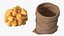 Open Storage Sack With Potatoes