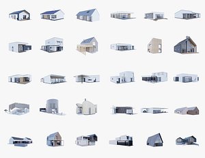 House Pack of 30 - created with Revit Family