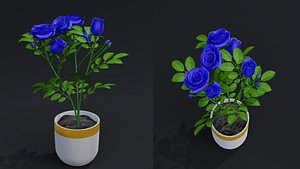 3D Small Rose Plant