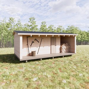 Log Cabin 3D model