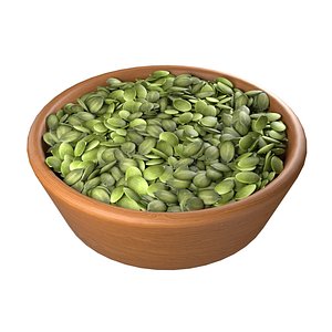 Pumpkin seed peeled bowl 3D model