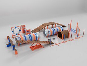 DOG AGILITY EQUIPMENT 3D model