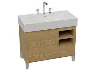 Bathroom sink with furniture 3D model