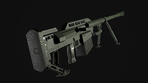 3D model Sniper Rifle Snipex Alligator VR / AR / low-poly rigged