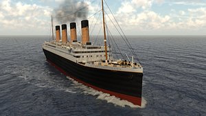 RMS TITANIC SHIP BLENDER AND MAYA 3D MODEL