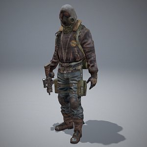 postapocalyptic character 3d x