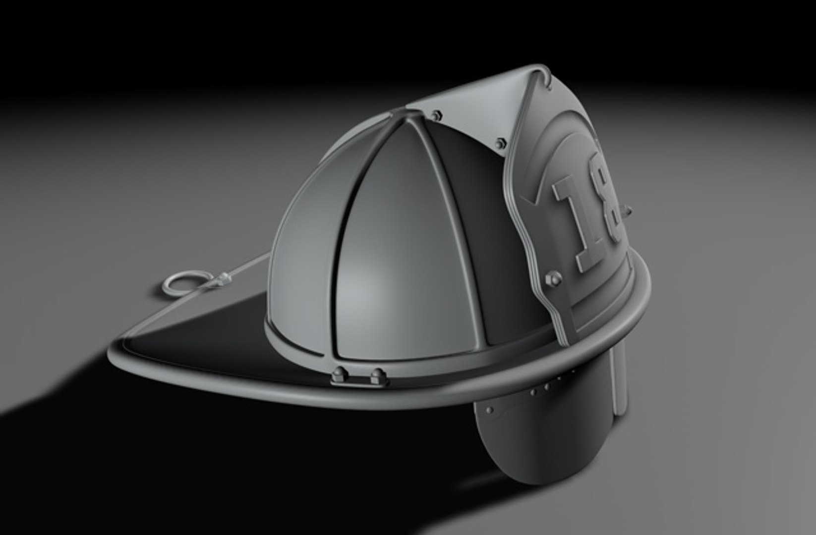3d Model Fireman Helmet