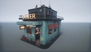 3D Cyberpunk Diner