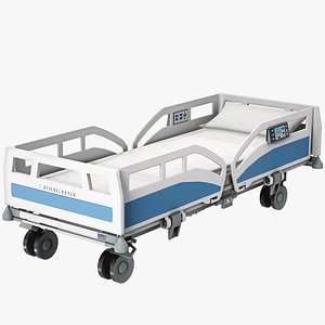 Hospital Modern Bed Lowpoly PBR 3D model