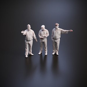 Security Guard 3D Scan Man Poses