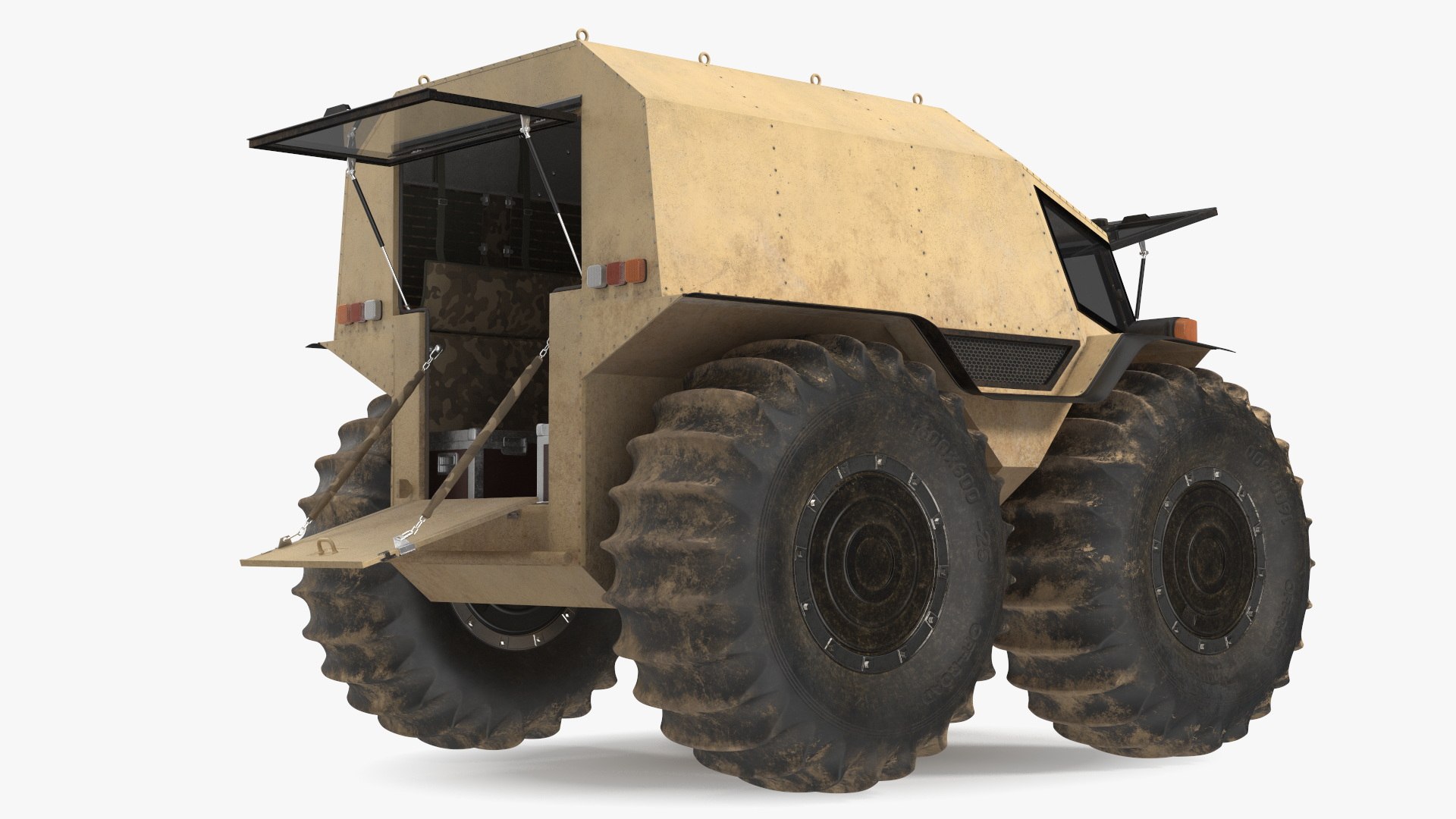 Dirt Off Road Sherp ATV Rigged for Maya 3D model preview
