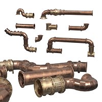Industrial Copper Plumbing Pipe Set
