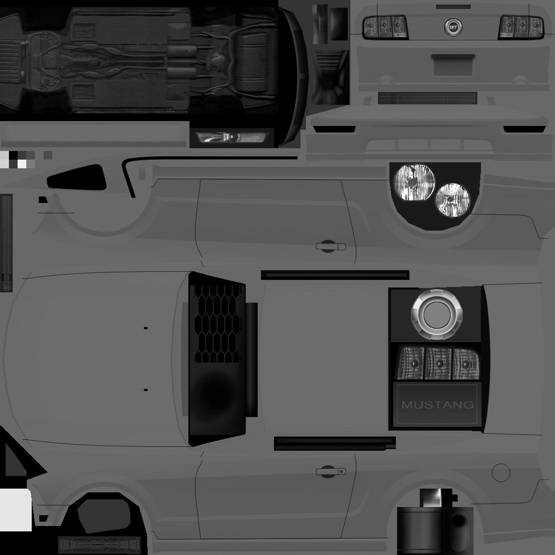 3D GT Ford 2005 Low Poly Model With Textures Model - TurboSquid 2313308