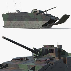 Combat Amphibious Transport Floating Mode Green Camo