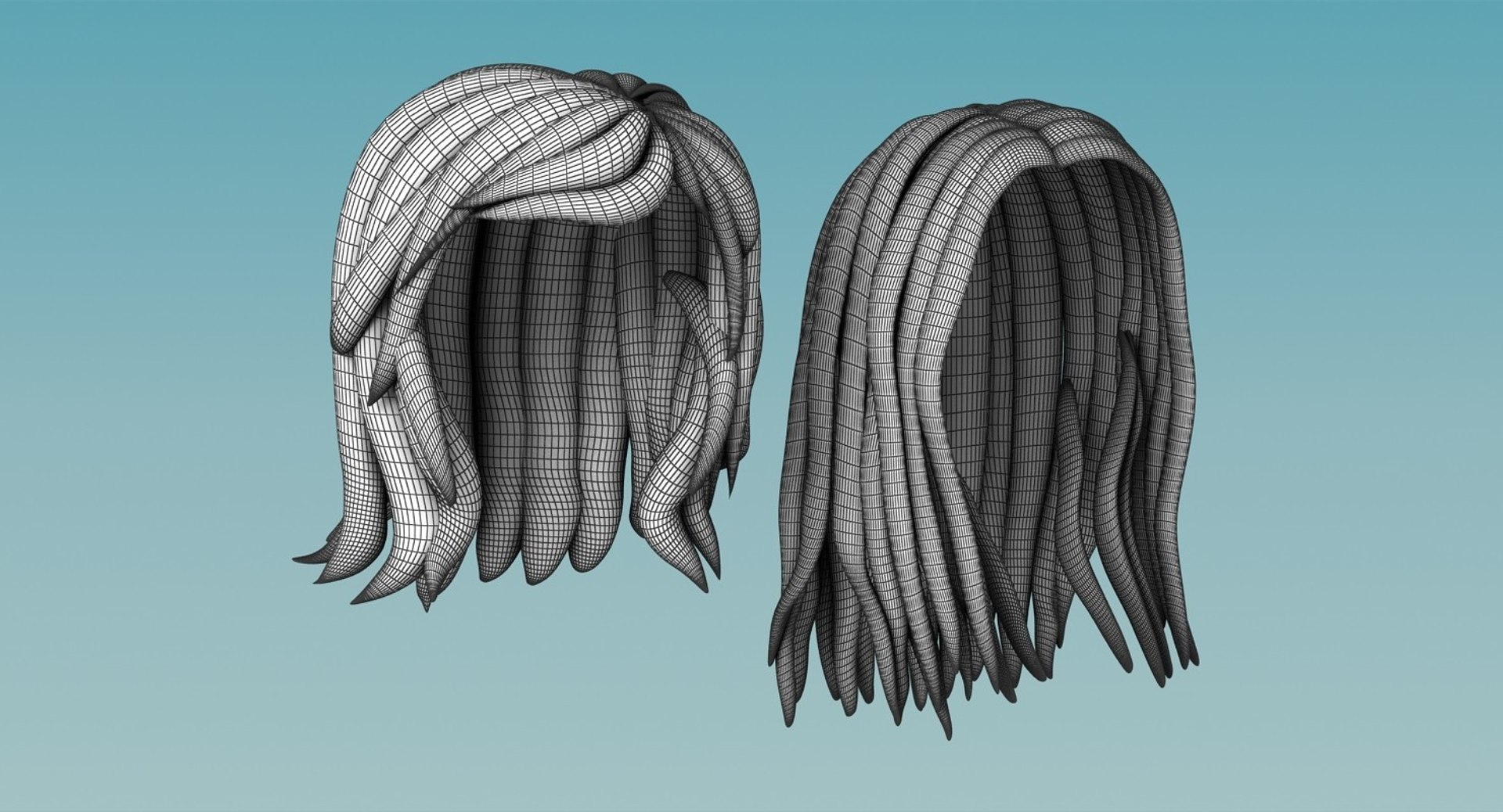 3d Model Head Stylized Hair