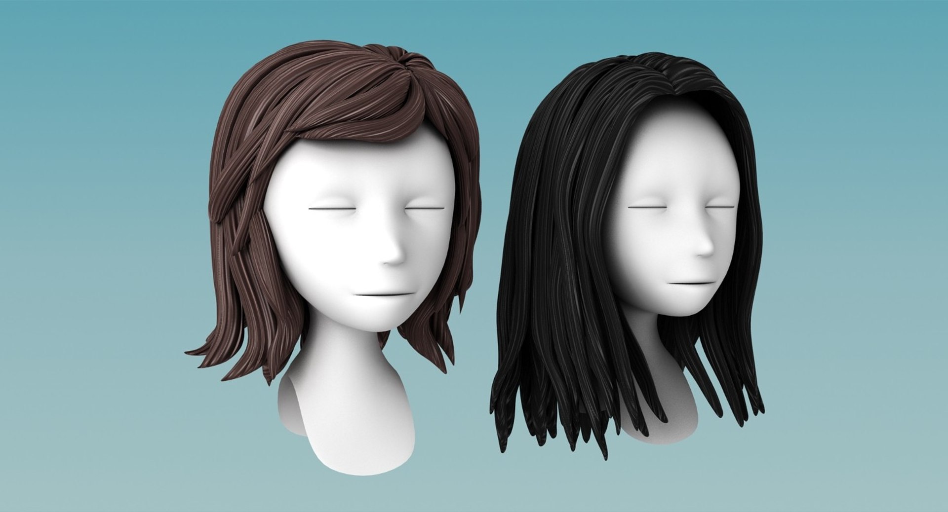 3d Model Head Stylized Hair