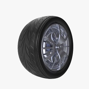 real car wheel 3D model