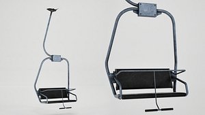 3d ski lift chair small