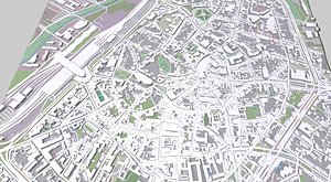 Cityscape Mons Belgium