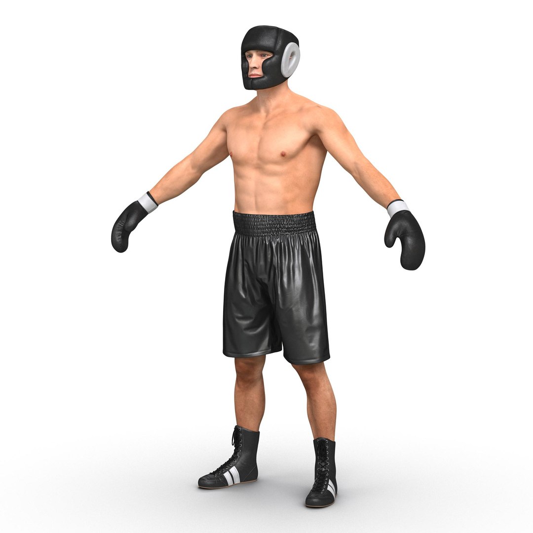 Adult Boxer Man 3D Model 3D model preview