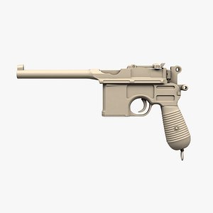 3D mauser c96 pistol