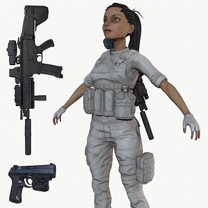 3d model ready soldier lods