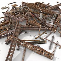 Metallic Rusty Girder Beams Rusty Junk Debris yard waste dump rubbish garbage disposal scrap iron scrapyard scrapheap various war junkyard (2)