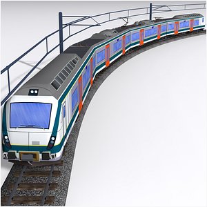 norway nsb class 72 electric passenger train 3D model