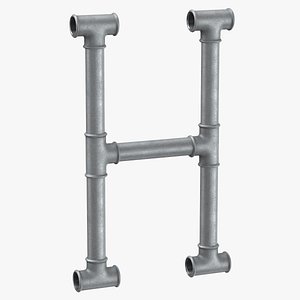 Galvanized Steel Pipe Letter H