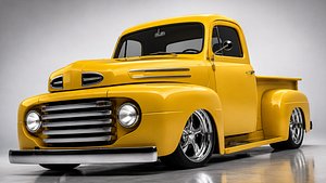 Ford F-1 Pickup Hot Rod 1950 3D Model 3D