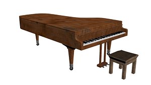 Old Gran Piano 3D model