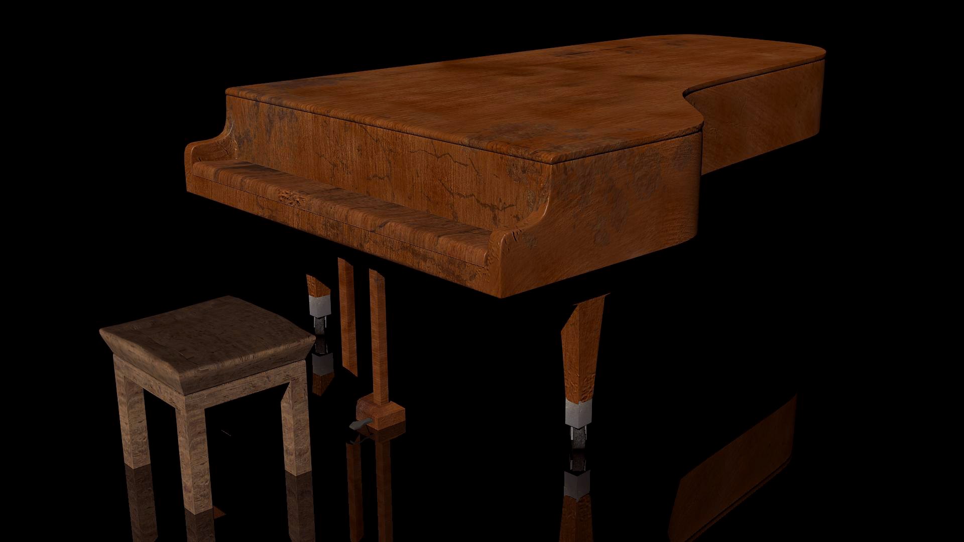 Old Gran Piano 3D Model - TurboSquid 1871710