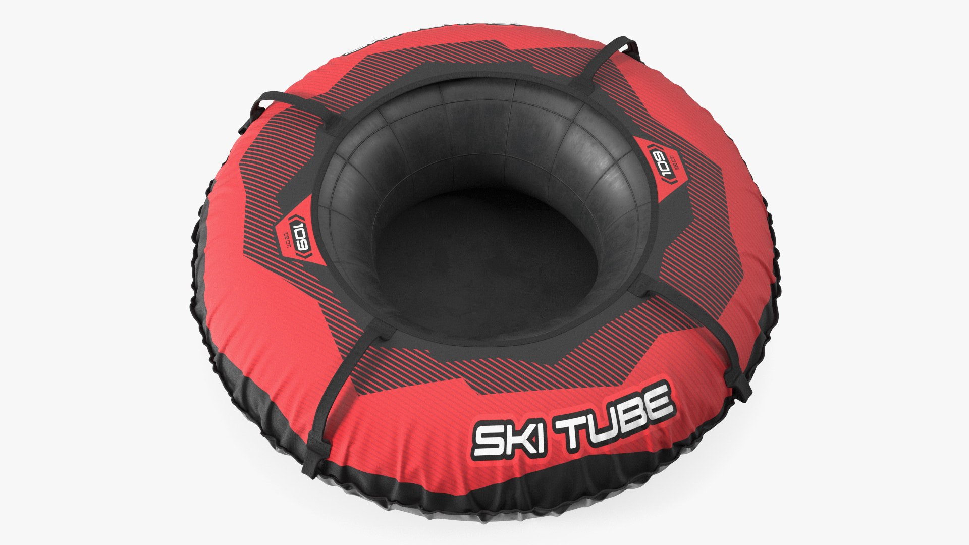 Inflatable Snow Tube Red 3D model preview