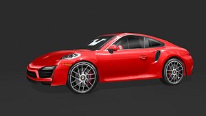 3D porsche 911 polys