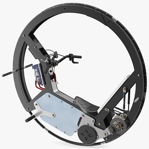 Monowheel Motorcycle Rigged
