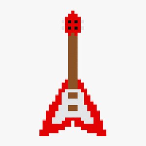 Voxel Red Electric Guitar model